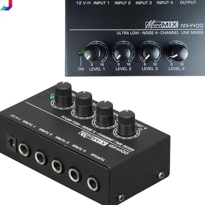 Mini Profesional Mixer Karaoke Audio Amplifier Microphone 4 Ch Input TRS RCA BARU
