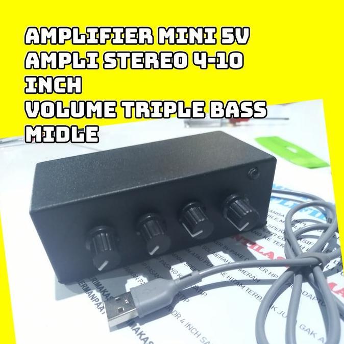 power amplifier mini 5v / amplifier trible bass volume mid ampli mini RESTOCK