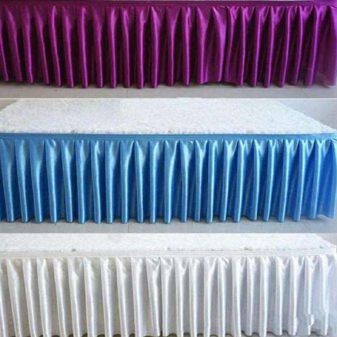 New Arrival, Rok Meja Dekorasi Prasmanan Kain Filamin Tinggi 75 Cm. Lebar 50 Cm. (Baca Deskripsi) Ta