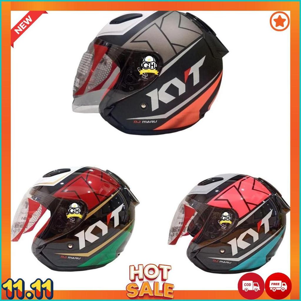 Helm Half Face Kyt Dj Maru Djmaru Motif #17 [H2]