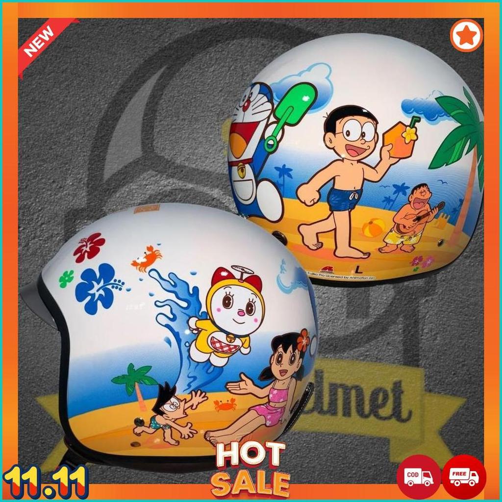 Helm Mds Magnum Mds Retro Mds Bogo Doraemon Original [H2]