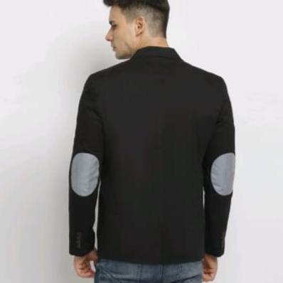 blazer casual pria/jas blazer pria/blazer slim fit/hitam