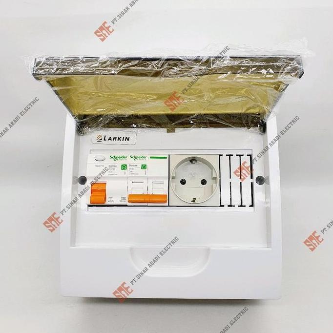 Box Panel Schneider EV Wall Charger Up to 7kw RCCB 40A + MCB 2P + Stop Kontak 16A Ewig + Box Larkin 