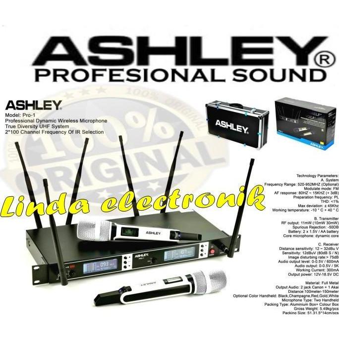 mic wireless ashley pro 1 / pro1 white edition 6 antena original
