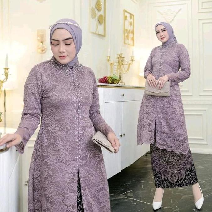 Setelan Baju Kebaya Brukat Payet Modern// Kebaya Brukat Busui Modern//Baju Kebaya Kekinian//Baju keb