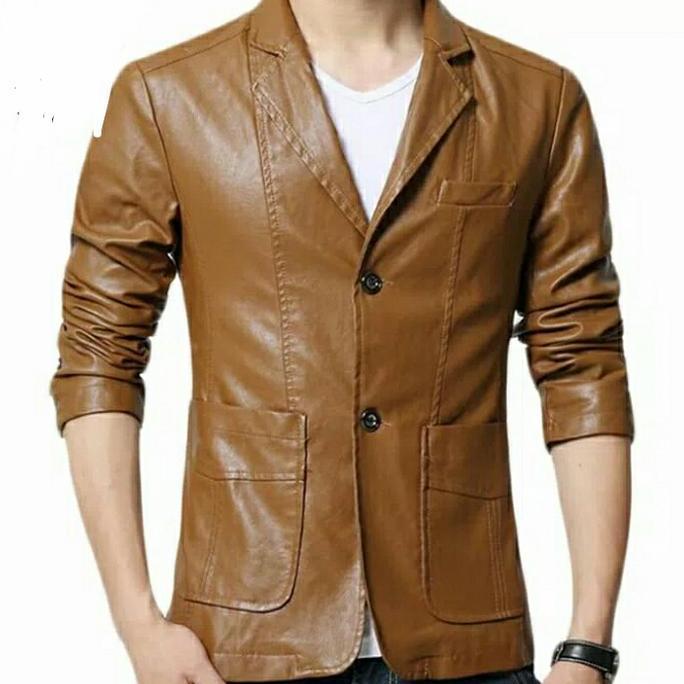 jaket jas semi kulit/ blazer semi kulit