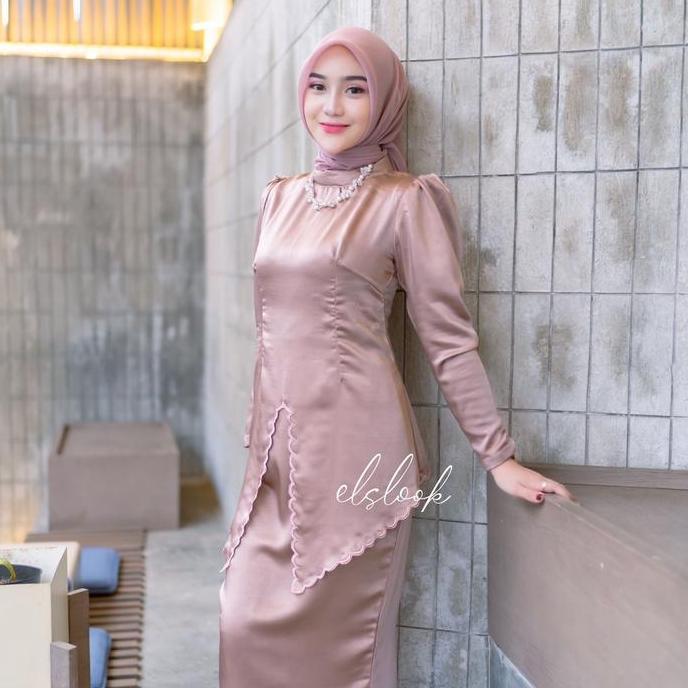 BEST SELLER SYIFA SET KURUNG KONDANGAN PESTA MUSLIM SATIN DRESS SETELAN WANITA