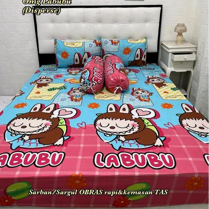 Sleeprm- Promo Sprei 180X200, 160X200 Sprei Kuromi Sprei Hellokity Sprei Anak Perempuan Sprei Karakt