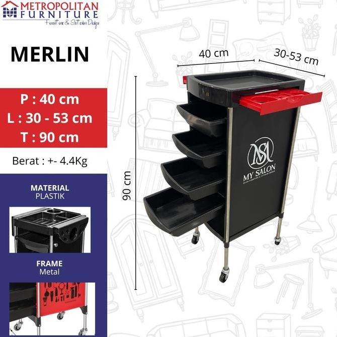 Rak Salon Troli Facial Barbershop Troley