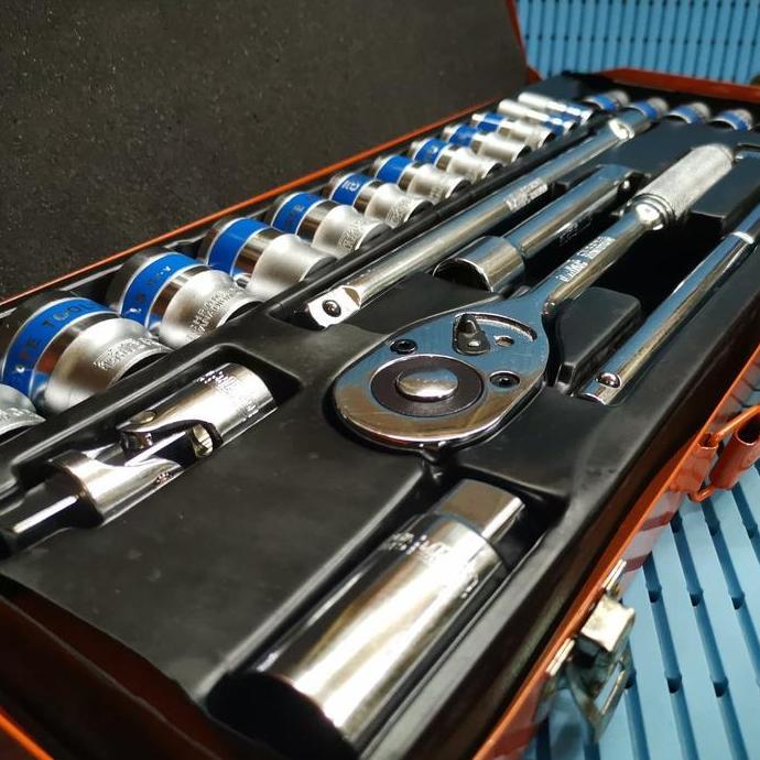 Promo SOCKET SET 1/2" DR 8 - 32mm 24pcs 6PT GATE GERMANY Diskon