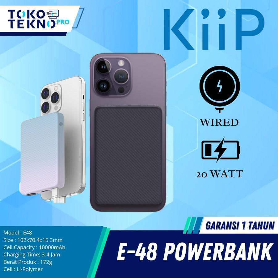 Kiip E48 / E-48 Powerbank Power Bank Fast Charging 20W Quick Charge Type C Pd
