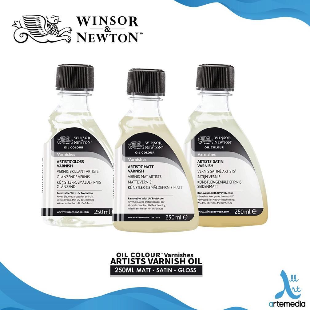 Winsor & Newton 250ml Artists Varnish Oil Painting  Pelindung Lukisan Cat Minyak Finishing Gloss/Mat