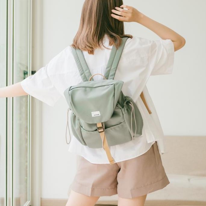 2satuseller  - evroa nancy medium backpack canvas | tas mini ransel ipad, notebook 12 inch | backpac