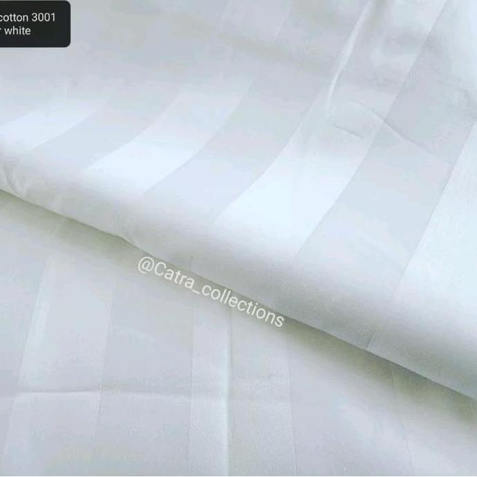 Sprei Hotel Garis putih 100% full cotton Tc 300 / sprei only sprei saja