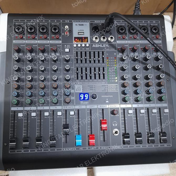 Power Mixer Ashley Audio 1000 Original 99 DSP 10 Ch Audio1000 550 watt