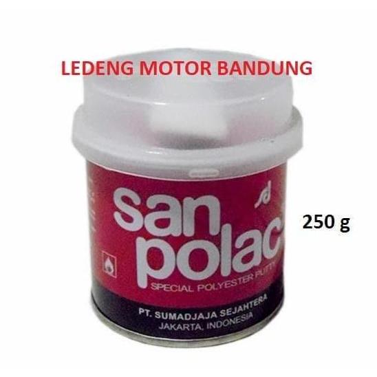 Wrnawrni- Dempul Sanpolac Kecil 250Gr Plus Hardener Cat Besi Kayu Plastik Body