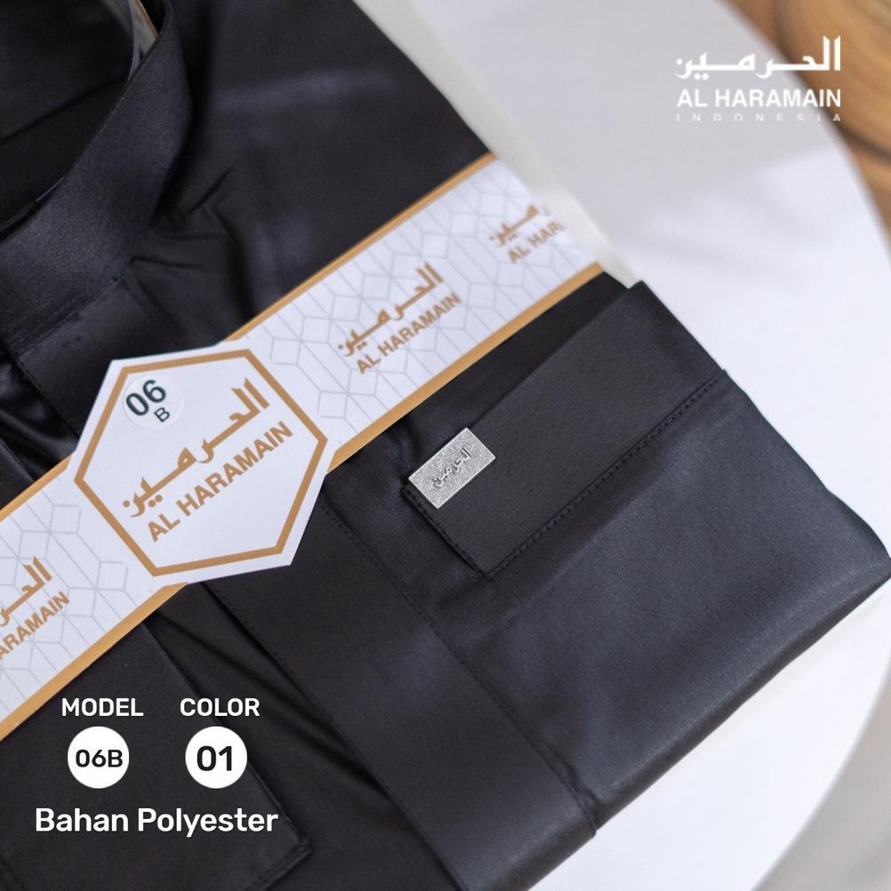 Unik Al Haramain Jubah / Gamis Pria Remaja Resleting (06B) | Hitam | Putih