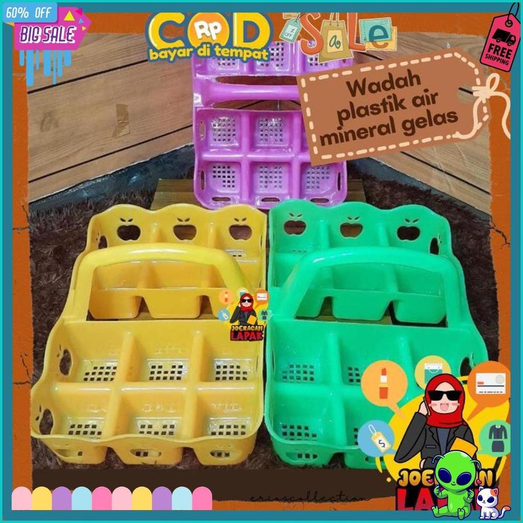 [Joeragan Lapak] Rak Tempat Gelas Aqua Isi 10 / 12 / 16 Slot Skat Lubang Bahan Plastik Keranjang Min