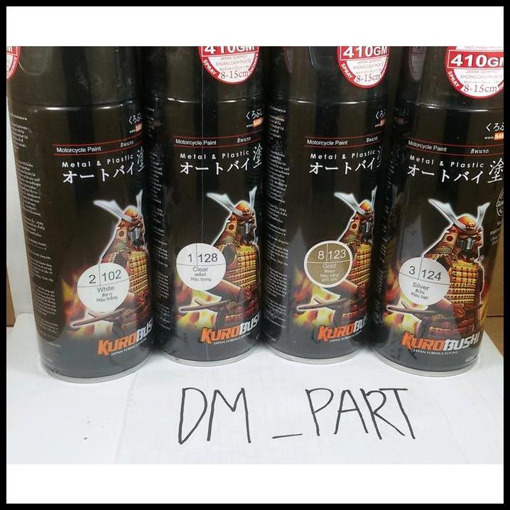 TERLARIS SAMURAI PAINT CAT SEMPROT SAMURAI PILOK CLEAR BLACK FLAT BLACK METALIK BLACK SILVER WHITE G