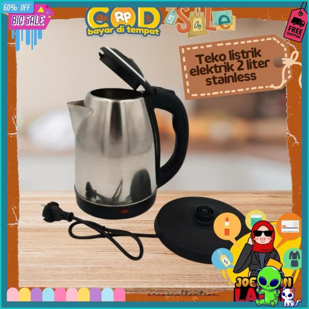 [Joeragan Lapak] Teko Listrik Elektrik Stainless Steel 2 Liter 2,3 L Subron Mayama Myvo Termos Air P