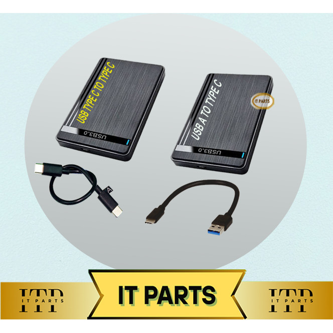 HDD Case CHDD Case asing Harddisk Eksternal External Enclosure 2.5" USB Type C To Type C USB A To Ty