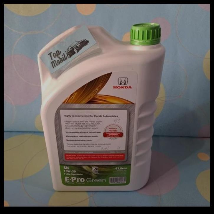 DISKON OLI MESIN HONDA E PRO GREEN 10W-30 SN FULLY SYNTHETIC ORIGINAL 