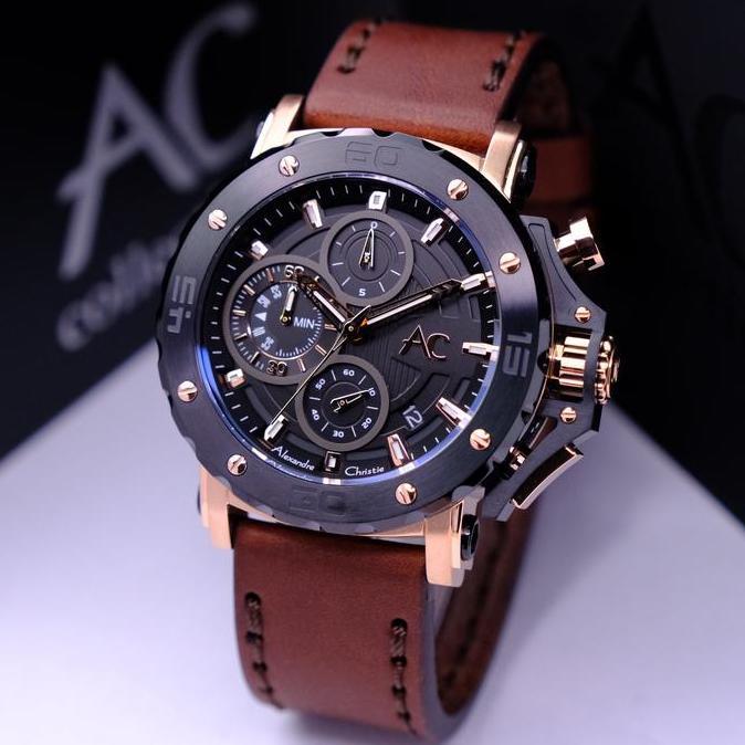 ALEXANDRE CHRISTIE AC 9205 ROSEGOLD BROWN. GARANSI RESMI 1TAHUN Watches
