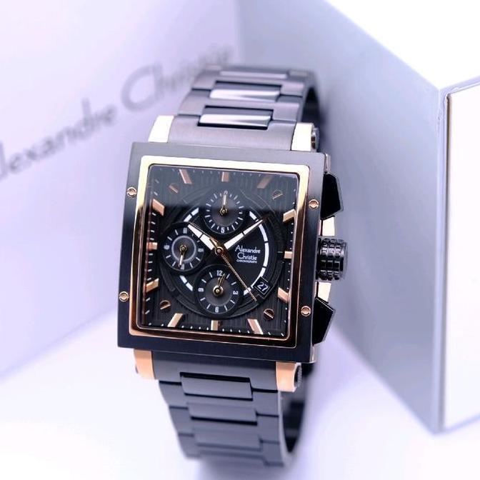 ALEXANDRE CHRISTIE AC 6182 ROSEGOLD BLACK. ORINAL Watches