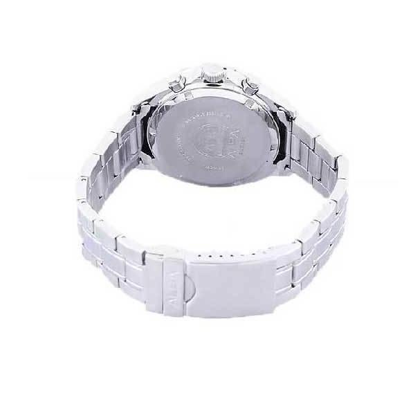 Alba Active Jam Tangan Pria Chronograph AF8M95 / AF8M95X1 Quartz Black Dial Stainless Steel Strap Wa