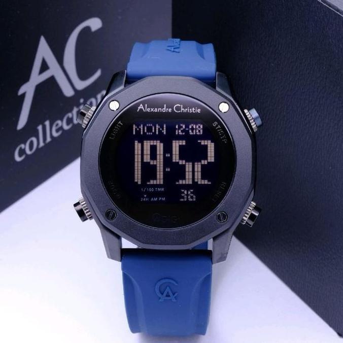 JAM TANGAN PRIA ALEXANDRE CHRISTIE AC 9377 AC9377 BLACK BLUE ORINAL