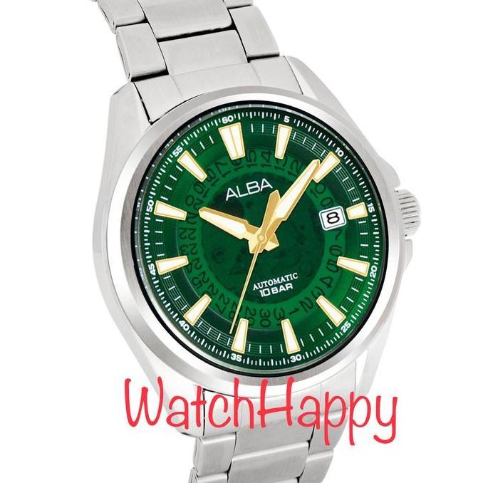 ALBA AU4027X1 GREEN SEE-THROUGH DIAL AU4027 MEN STAINLESS 100%ORINAL