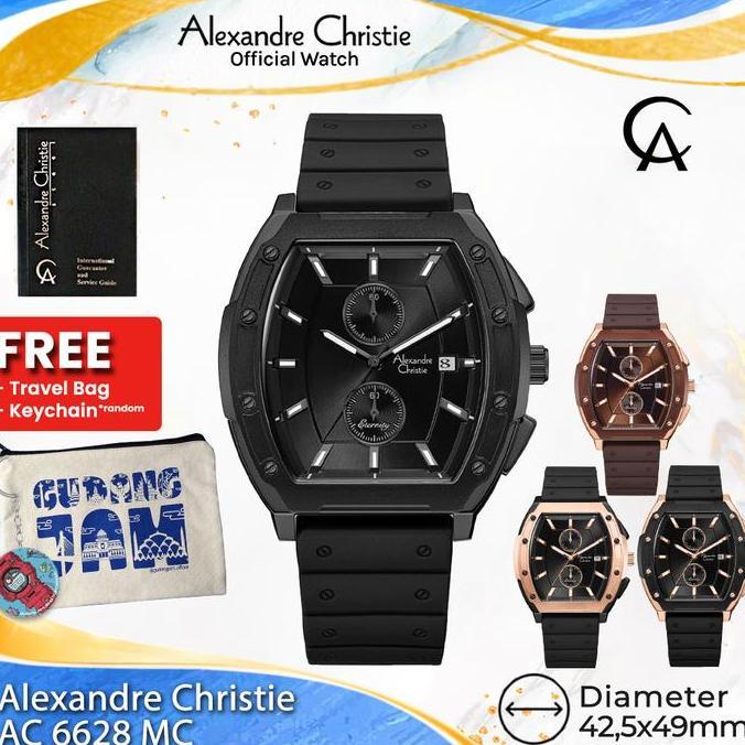 Alexandre Christie Pria AC 6628 MC AC 6628 AC6628MC Rubber Strap
