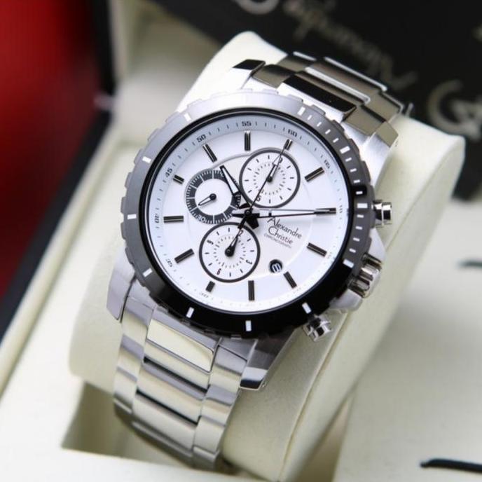 Jam Tangan Pria Orinal Alexandre Christie AC 6141 MC Silver
