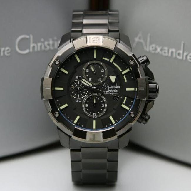 Jam Tangan Pria Christie Ac 6551 Black Grey Nht Vision