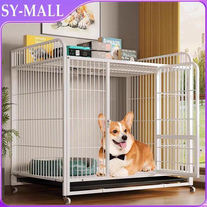Kandang Hewan Peliharaan Stainless Steel Kandang Anjing Kandang Berongga Ekstra Tebal