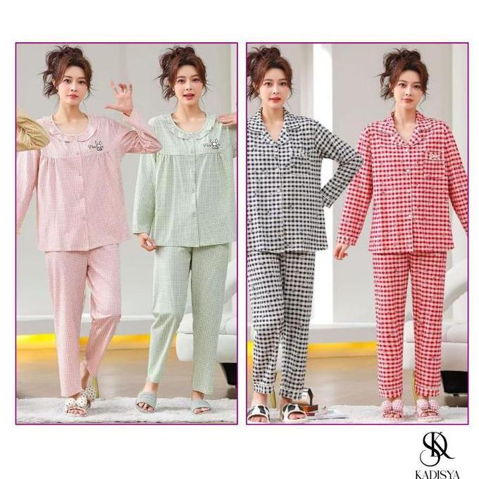 Kode SL Murah Kadisya Setelan Piyama dan Daster Premium Lengan Panjang, Lengan Pendek, Hotpants, 7/8