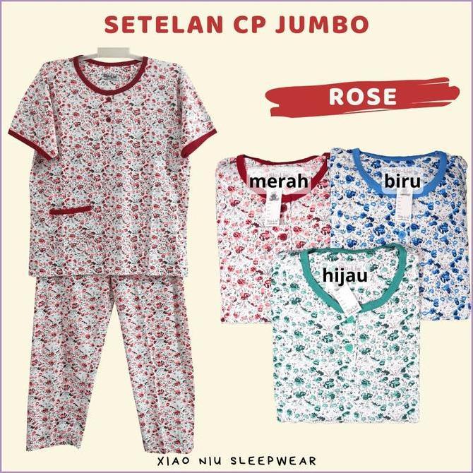 Setelan Baju Tidur Jumbo Siu Lie Celana Panjang / Piyama Wanita