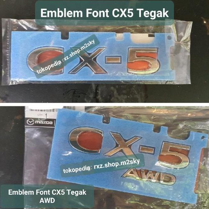 Emblem Font CX5 CX-5 AWD Mazda cx5 Genuine Part