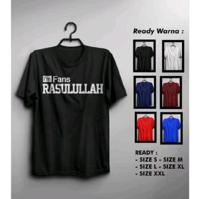 Kaos islami cinta rasulullah kaos distro pria kaos religius Dewasa Oblong Baju Atasan Keren