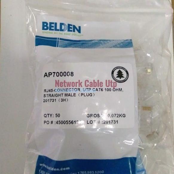 Konektor RJ45 Cat.6 Belden/Connetor RJ45 Belden cat.6