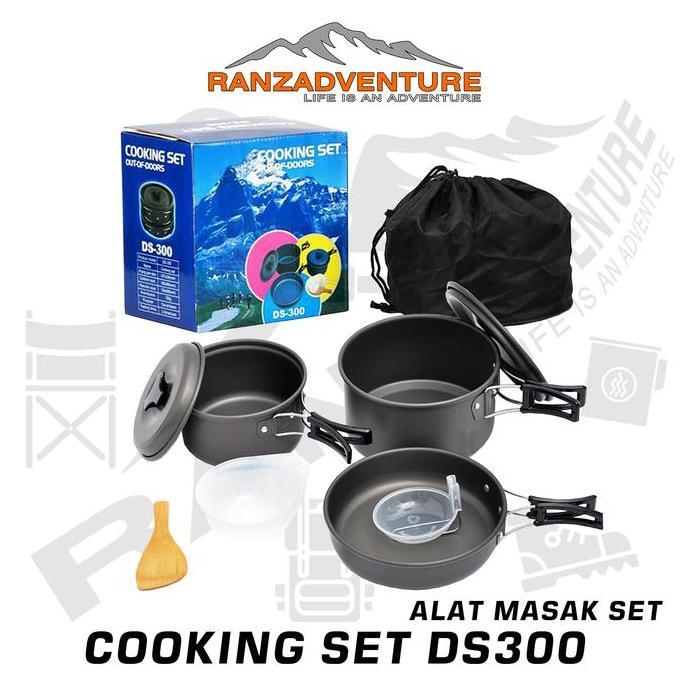 Cooking Set Ds 300 Alat Masak Camping Satu Set Nesting Ds-300 Outdoor