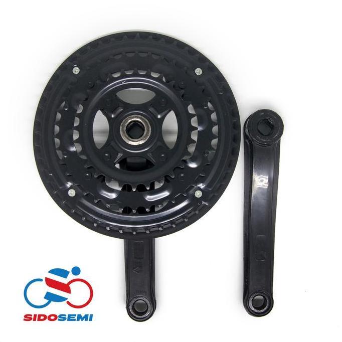 Crankset Crank 3 Speed Gir Gear Depan Sepeda Gunung Mtb Balap Arm 170 Mm - Eterna