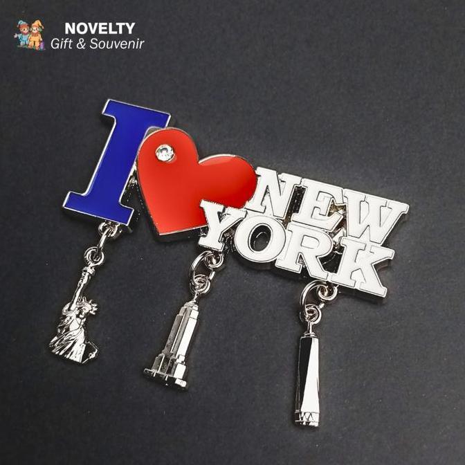 Souvenir magnet kulkas New York negara Amerika USA