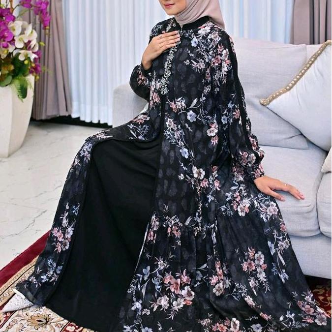 Gamis wanita Marwah series bahan Magnolia emboyderi