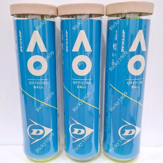 BOLA TENIS DUNLOP AUSTRALIAN OPEN - BOLA TENIS DUNLOP AO (PREMIUM TENNIS BALLS) DUNLOP MADE IN THE P