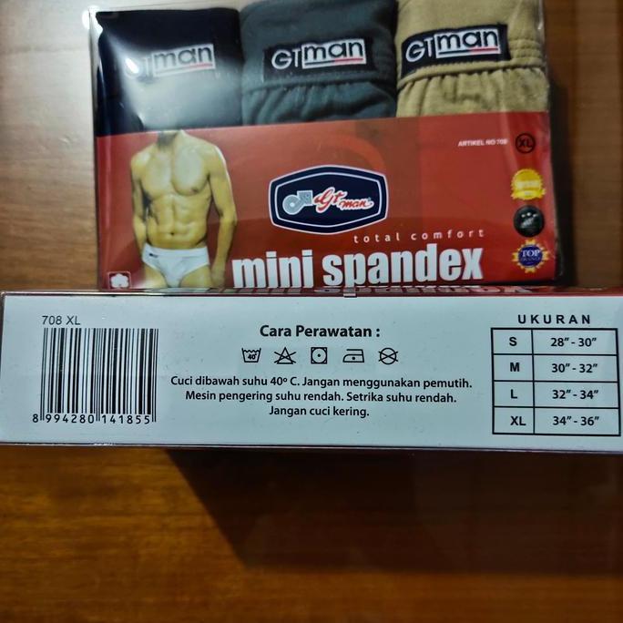 Celana dalam gt man 708 / cd gt man mini spandex / Cd Gt man 708 Katun Pria Sport Dewasa Pendek Cowo