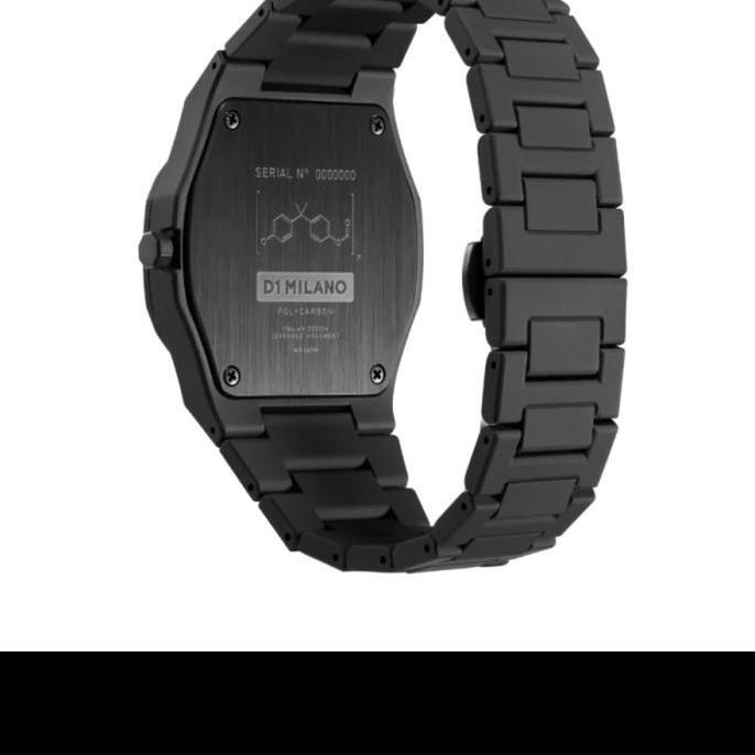 Jam tangan D1 Milano polycarbon 2019 watch total black
