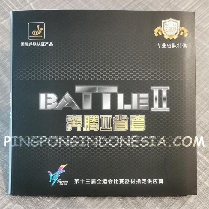 729 Battle II - Red - Rubber/Karet Pingpong Tenis Meja Bat Bet