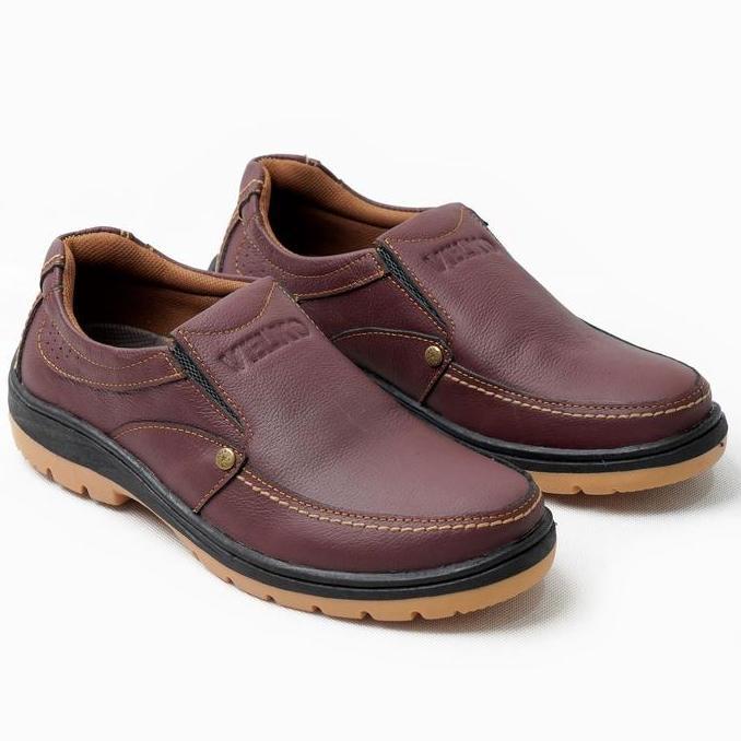 FREE ONGKIR SEPATU SLIP ON KULIT PRIA ORIGINAL VELKO FLAT SHOES FLAT  SHOES SEPATU  COWOK