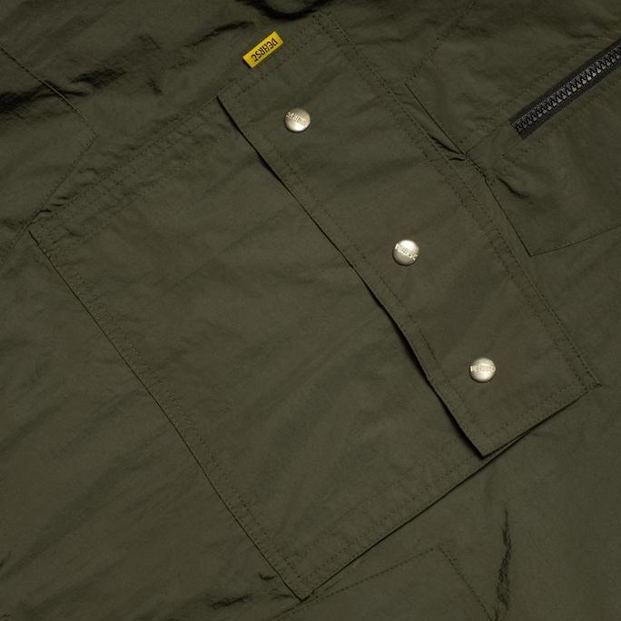 Vearst Jacket Anorak Nylon Grantha Fit Jaket Pria Parasut Outer Olive & Yellow